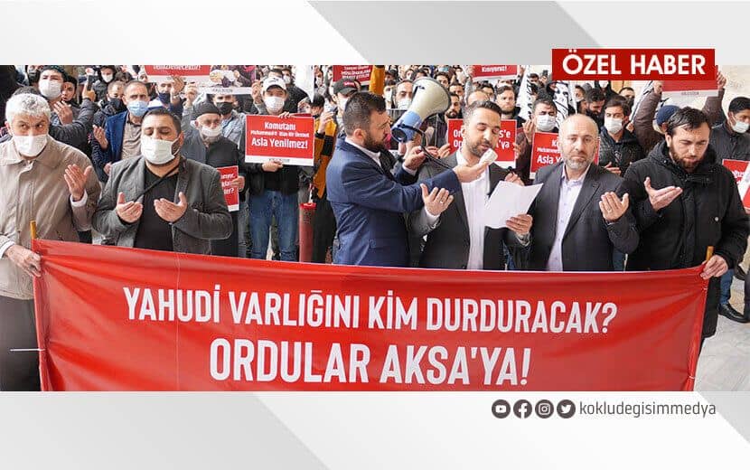 İSTANBUL’DA ELLER FİLİSTİN İÇİN SEMAYA KALKTI