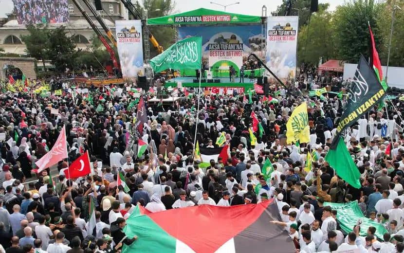 HÜDA PAR, Diyarbakır'da Aksa Tufanı'na Destek Mitingi Düzenledi