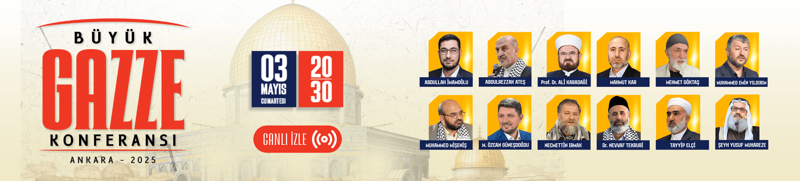 Büyük Gazze Konferansı - Ankara 2025 Duyurusu