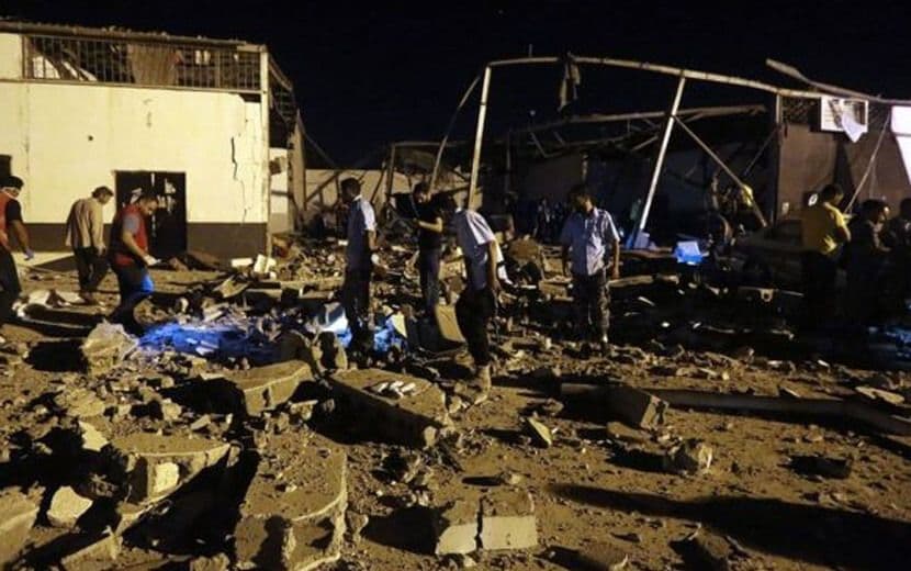 Libya’da Göçmen Merkezine Hava Saldırısı: En Az 40 Ölü