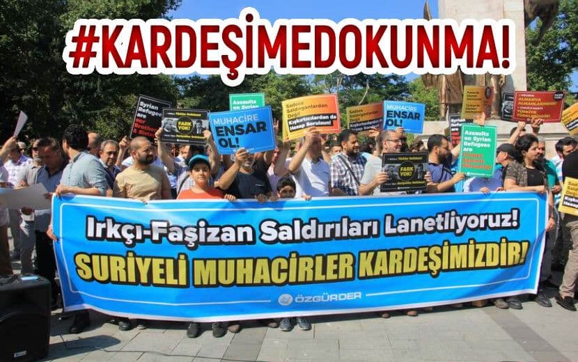 Suriyeli Muhacirlere Yönelik Irkçı Saldırılar Protesto Edildi