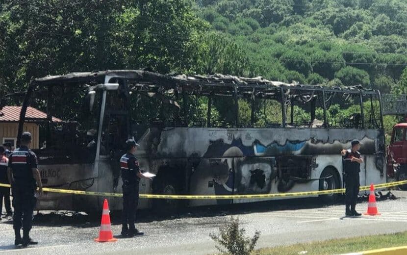 Balıkesir’de Otobüs Yangını: 5 Ölü