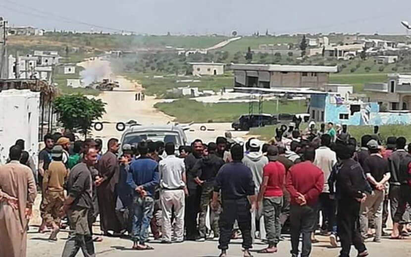 İdlib’de HTŞ Protesto Edildi