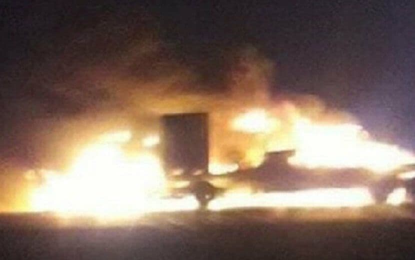 Irak’ta ABD’ye Ait Tırlar Yakıldı