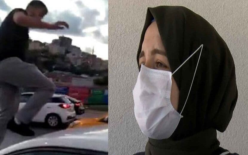 Tesettürüne Saldırıp Darp Etti, Arabanın Üzerinde Tepindi