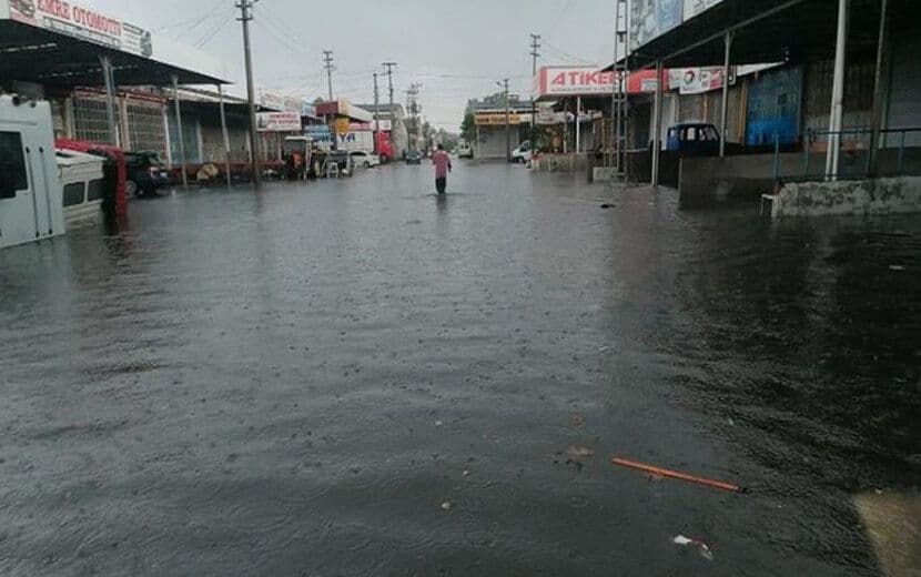 Samsun’daki Şiddetli Yağış Maddi Zarara Yol Açtı
