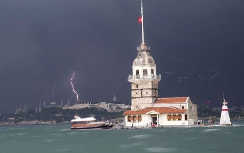 İstanbul’da Fırtına Etkili Oldu