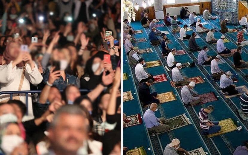 Camilerde Maske Mesafe, Konserlerde Omuz Omuza El Ele