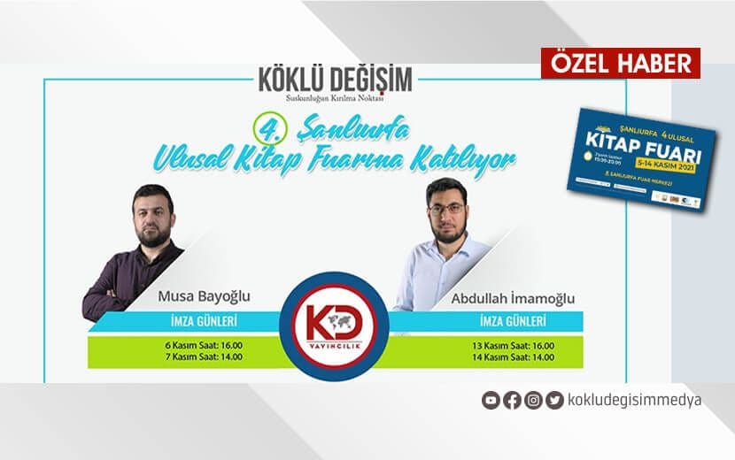Köklü Değişim Şanlıurfa Kitap Fuarına Katılıyor