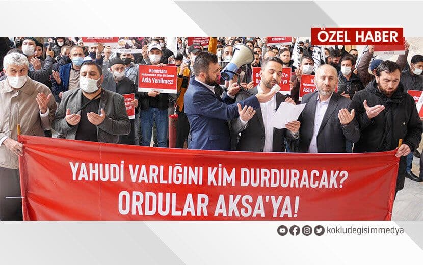 İSTANBUL’DA ELLER FİLİSTİN İÇİN SEMAYA KALKTI