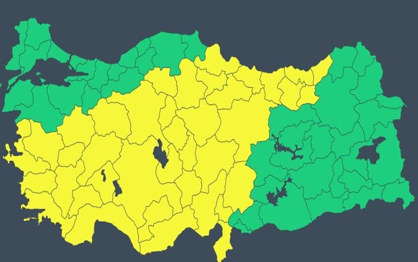 Meteoroloji “Sarı ve Turuncu” Kodla 42 İli Uyardı!