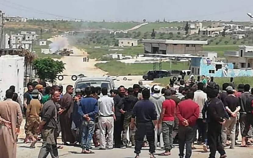 İdlib’de HTŞ Protesto Edildi