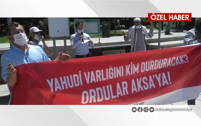 Aksaray’da Şehitler İçin Gıyabi Cenaze Namazı ve Yahudi Varlığını Tel’in