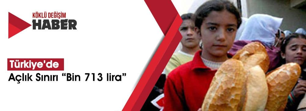 Türkiye’de Açlık Sınırı ‘Bin 713 lira’ Oldu