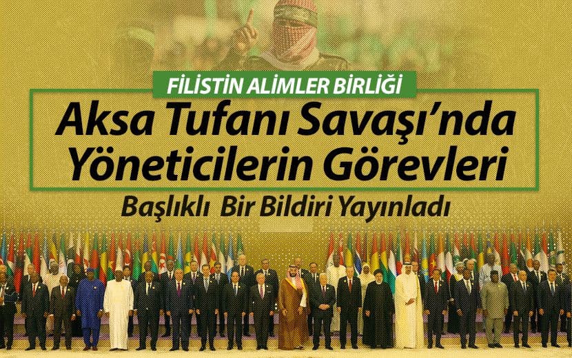 Filistinli Alimler Birliği’nden, “7 Maddelik Eylem” Çağrısı